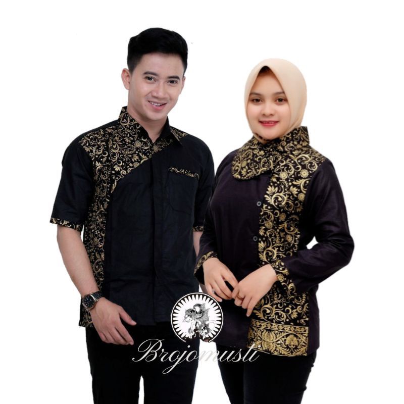 Maura/Couple Kombinasi/Sania Ruffle Batik Couple Pesta M.L.XL.