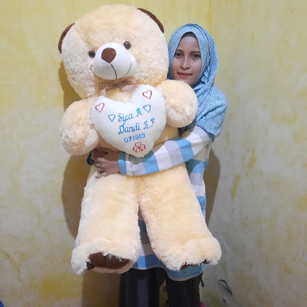 BONEKA TEDDY BEAR GIANT GRATIS UKIR NAMA ATAU CETAK PHOTO