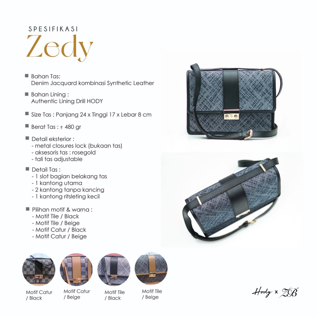 Hody Bag Zedy Quality Premium - Tas Wanita