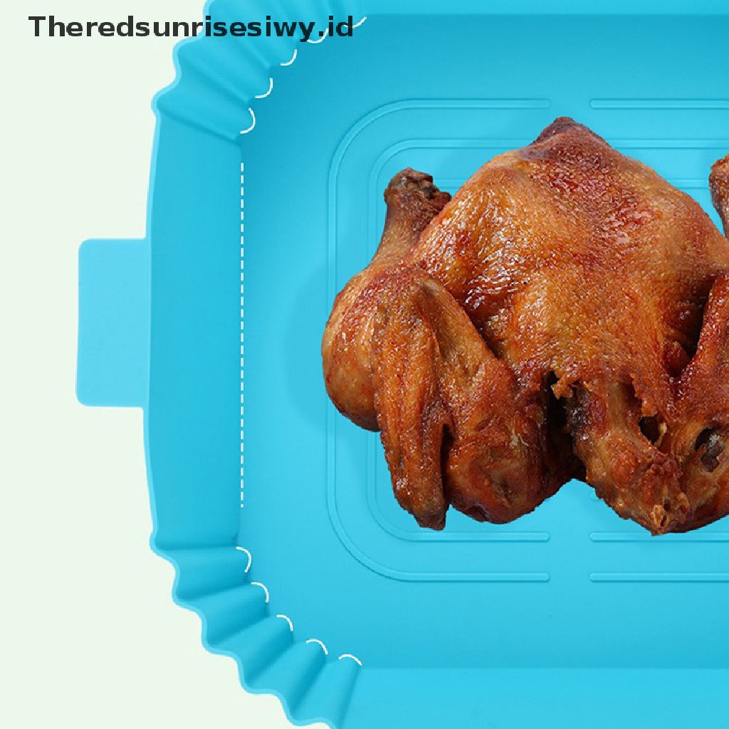 # Alat Rumah Tangga # Nampan Air Fryer / Panggang Ayam Bahan Silikon Tebal Ukuran 19.5cm