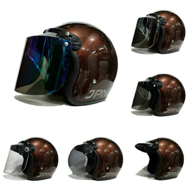 Helm Jpn Retro sparkling Brown Gloss