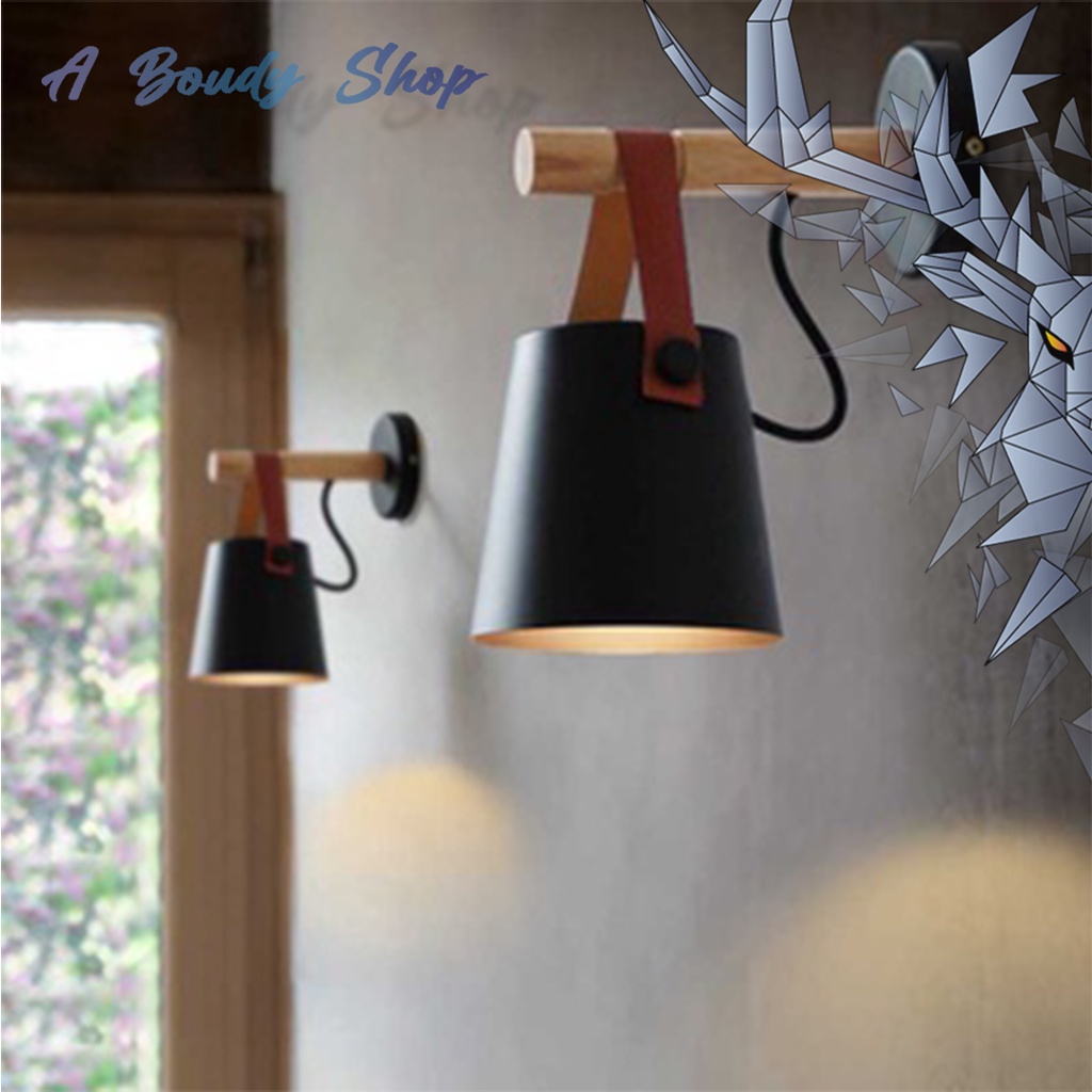 Cover Lampu Hias Dekorasi Dinding Tempel Desain Nordic ZGaya Klasik Living Room koridor Light Kayu B