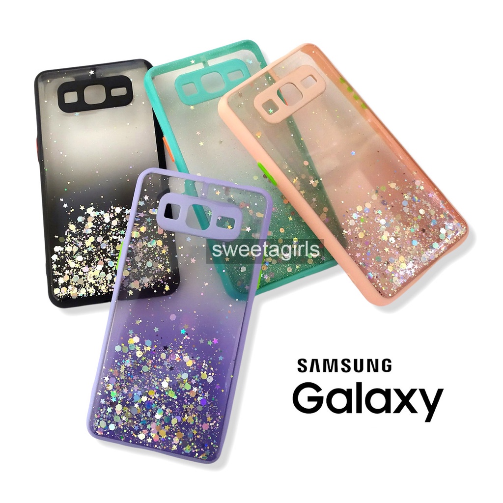 Case Glitter Full Colour untuk Samsung Galaxy J2 Prime-  Grand Prime - J5 Prime - J2 2015 - J2 Core - sweetacase.id - / GRATIS ONGKIR / Casing Berkilau / kesing pelindung Kamera / Berkilau / penutup kamera