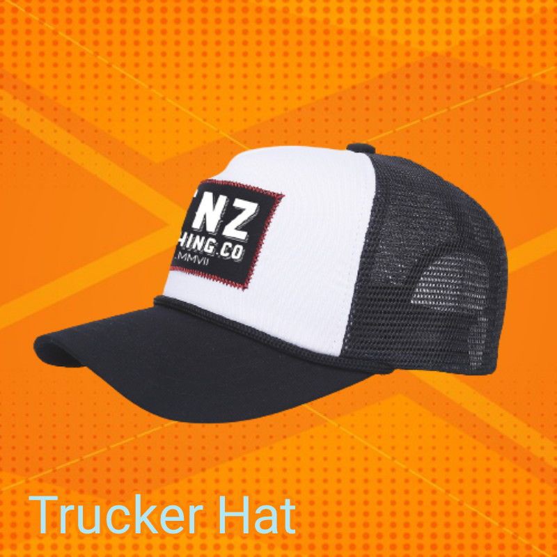 Topi Trucker/Baseball Jaring Distro Pria Hitam Putih Original Bandung