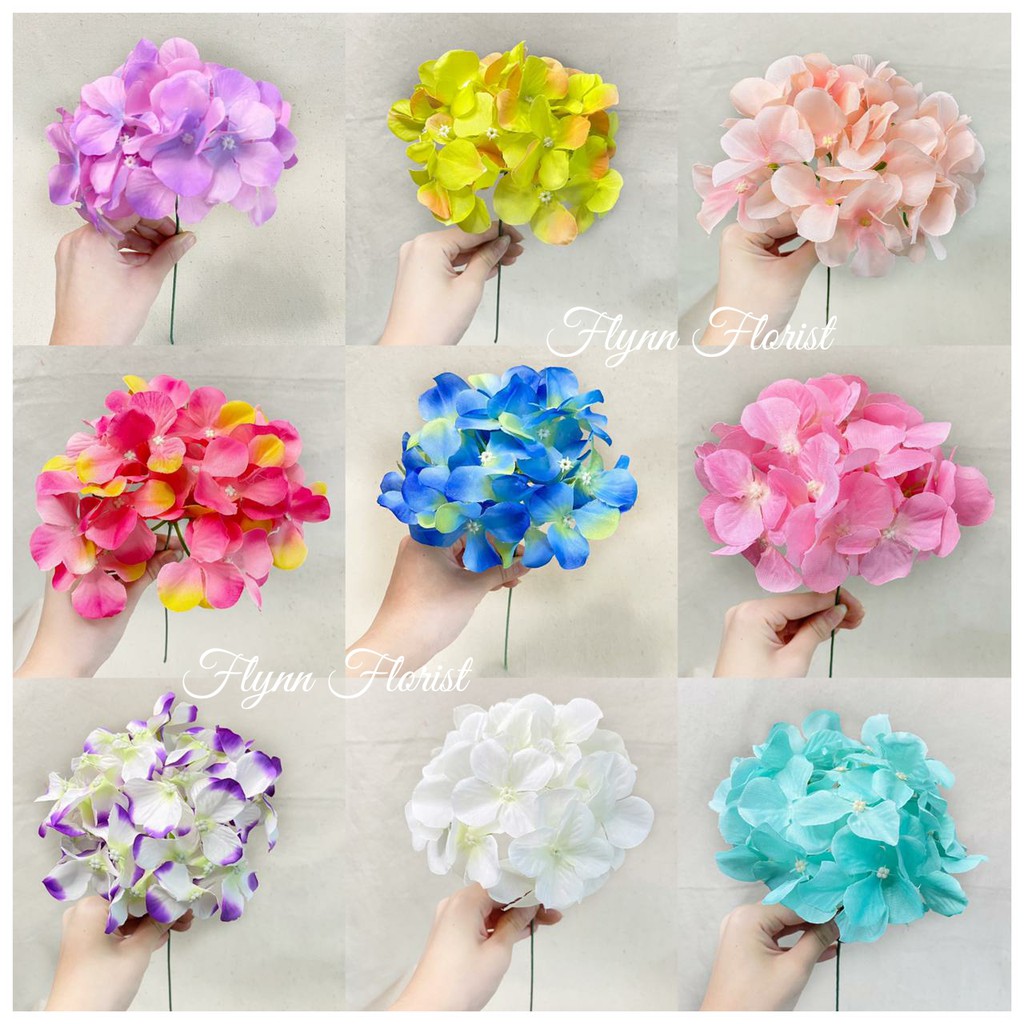 Bunga Hortensia X1 (satuan)●35cm●Bunga Artificial / Bunga Plastik / Bunga Dekorasi / Pernikahan-1