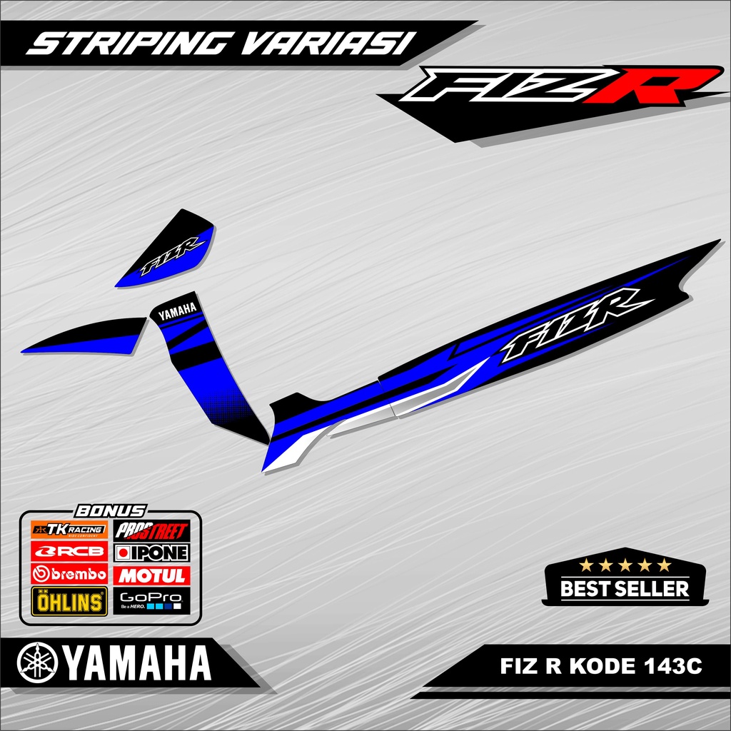 Striping Fiz R Stiker Lis Variasi Motor Fiz R Kode 143