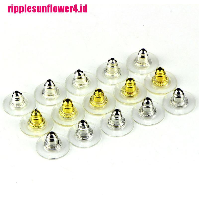 60pcs / set Anting Tusuk Warna Silver / Gold Untuk Wanita