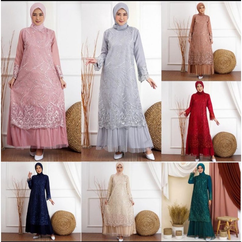 Gamis Nazwa Dress / ( Ukuran M~L~XL ) / Gamis Wanita / Gamis Syar'i / Gamis Pesta / Gamis Kondangan