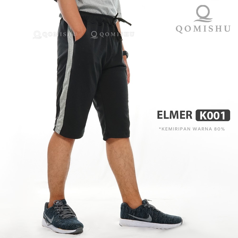 QOMISHU Short Pants Celana Pendek Pria Santai Murah Bahan Baby Terry Tebal Lembut ELMER