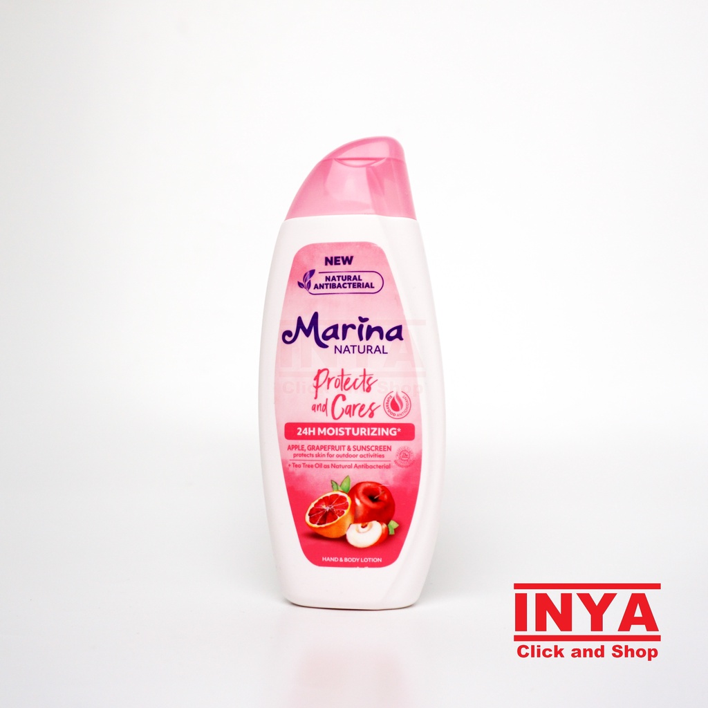 MARINA NATURAL PROTECTS AND CARES APPLE 190ml - Hand and Body Lotion