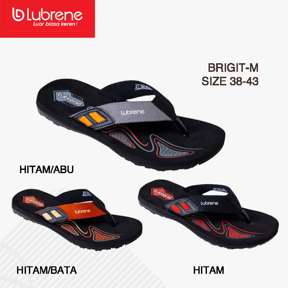 Lubrene  Random  Brigit 38-43 / Sandal Jepit Pria / Sandal Sepone / Sandal Casual Pria/carvil jepit