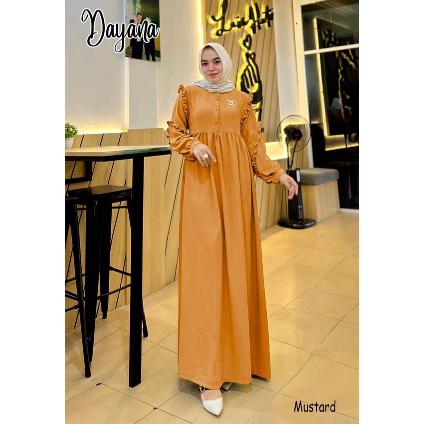 DRESS KONDANGAN POLOS SIMPLE DAYANA