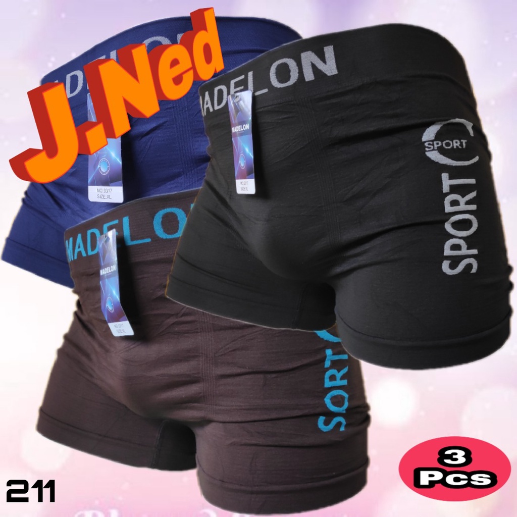 J211T - ISI 3 PCS | CD BOXER PRIA CELANA DALAM PRIA BOXER BOXER PRIA IMPORT  BOXER PRIA