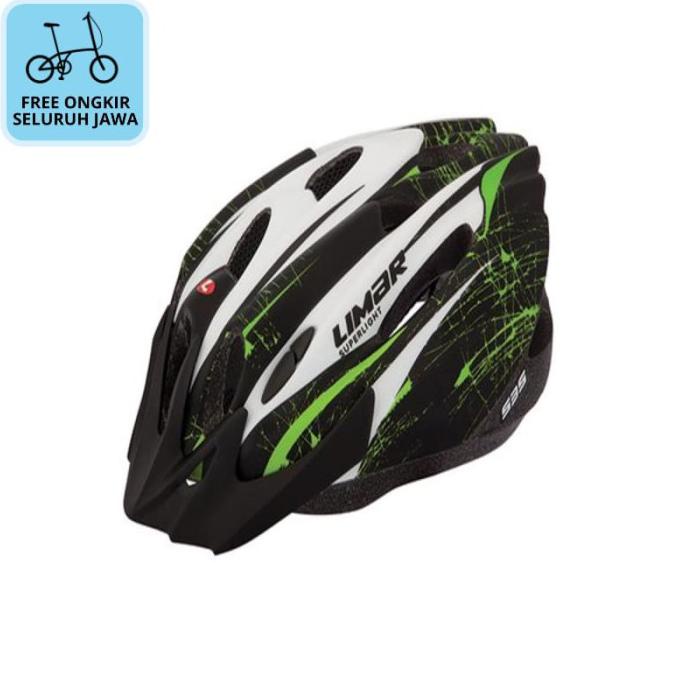 COD LIMAR HELMET 535 MATT BLACK GREEN FREE ONGKIR MAINAN & HOBI