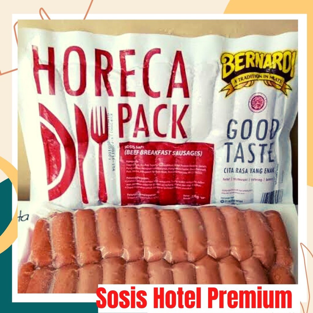 

Sosis Horeca 1 kg Sosis Hotel Fronte Sosis Bratwurst Sosis Bernardi 1kg Agen Frozen Food