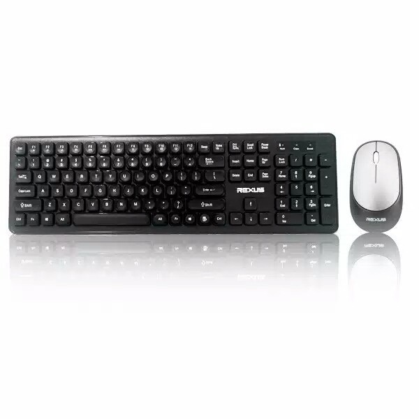 Trend-Rexus KM-8 New Model Keyboard Dan Mouse Wireless KM8 Combo - Hitam