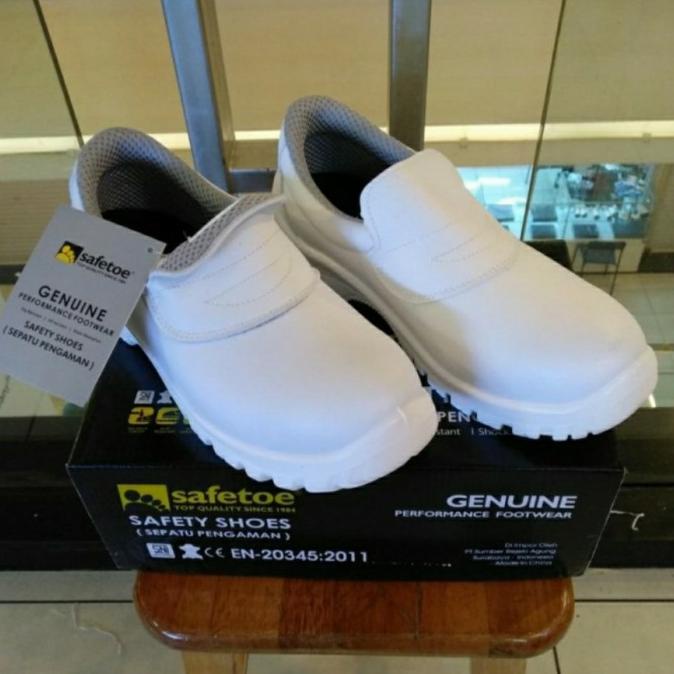 Sepatu Safety Safetoe Putih DRACO WHITE L-7019 Safety Shoesh Safetoe Star Seller Termurah