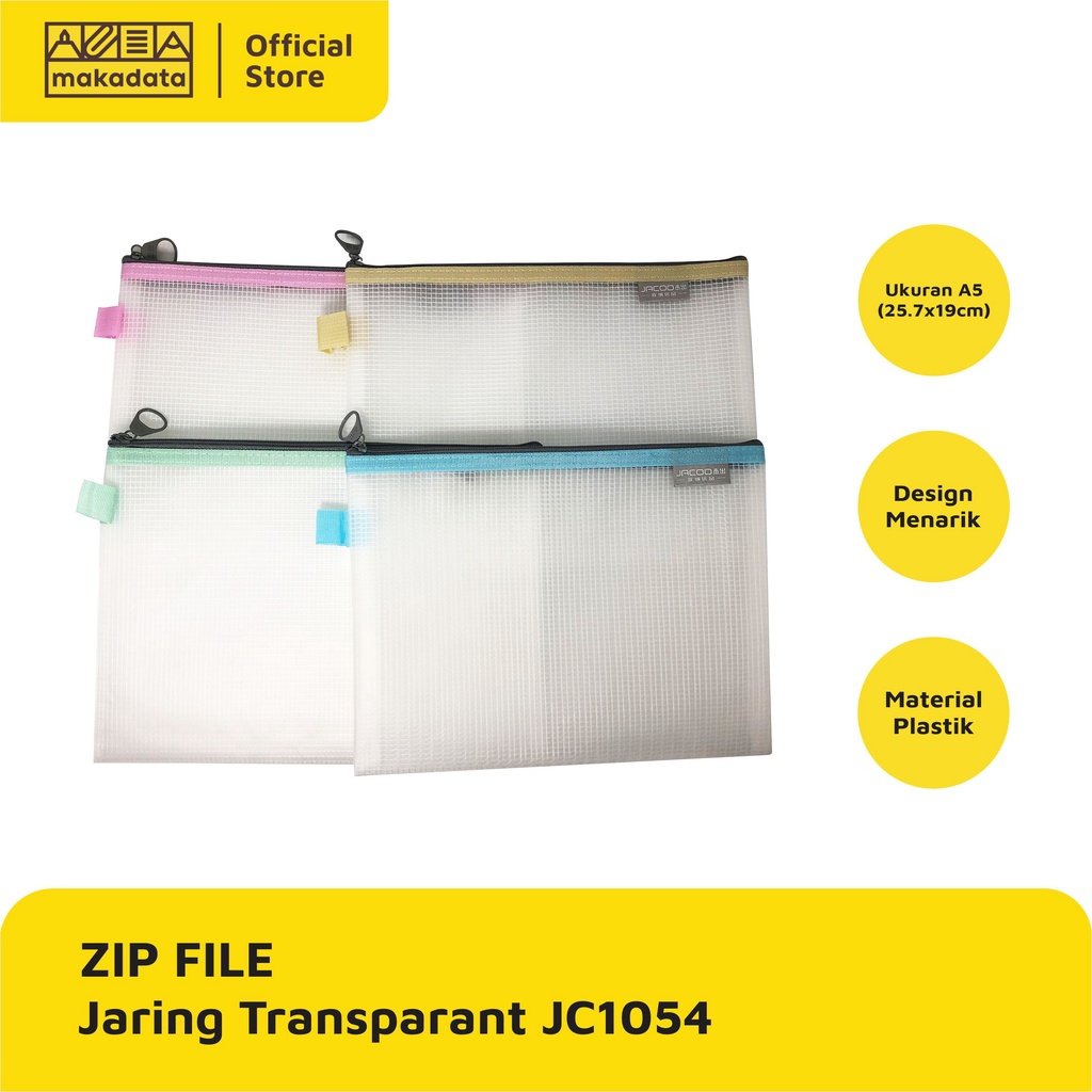 

ZIP FILE / ZIPPER FILE / DOCUMENT BAG JARING TRANSPARAN A5 1054 MURAH