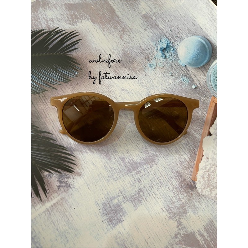 FATWANNISA - KOREA - 1 KACAMATA KOREA BULAT-Coffee