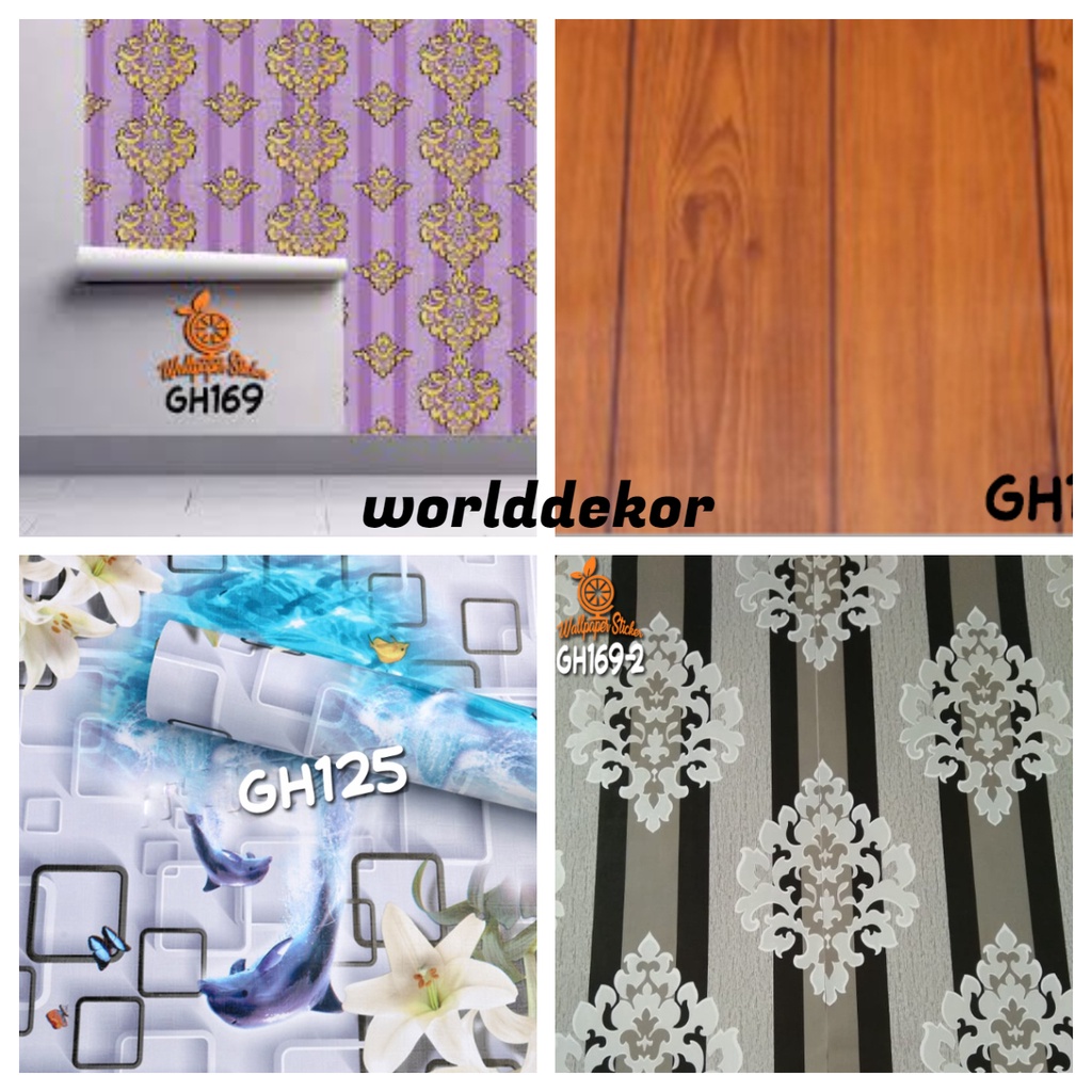Stiker dinding  Wallpaper Aestetic Wallpaper kamar tidur berkualitas 45cm x 8m motif lumba GH125 - WORLDDEKOR