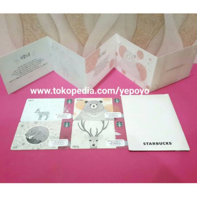 Kartu Starbucks Card Korea Woodland Endangered Animals