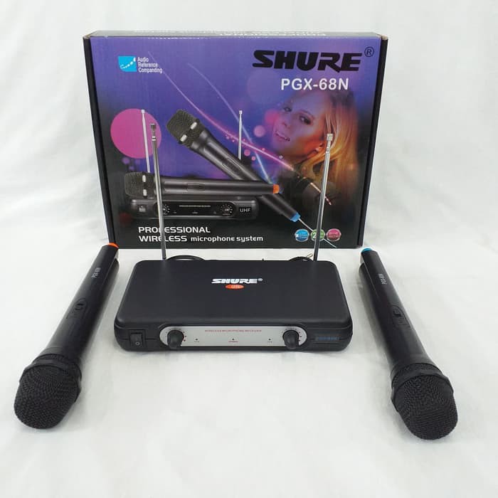 SHURE PGX-68N Mic Double Wireless-Microphone-Microphone Tanpa Kabel
