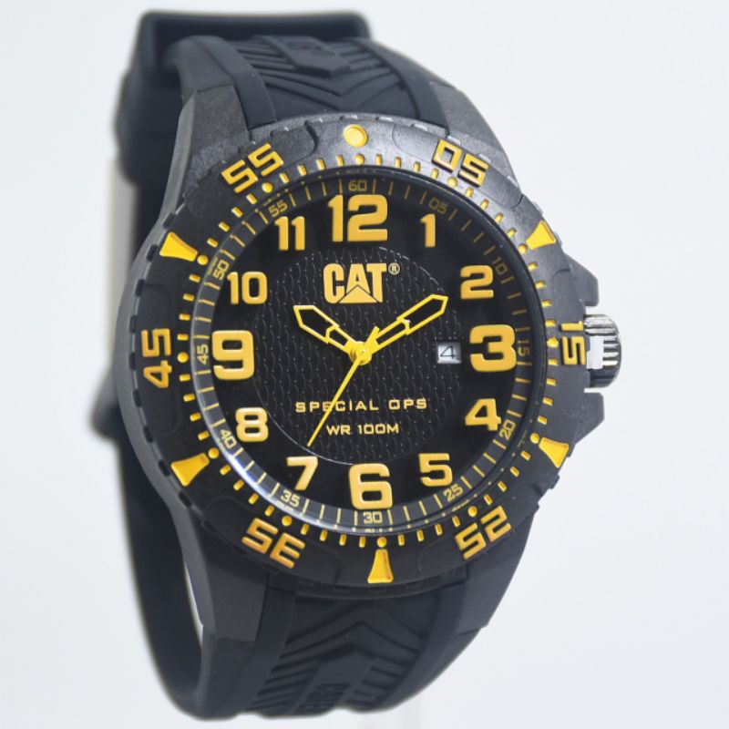 Jam tangan pria caterpillar k3.121.21.118 strap rubber original water Resistant 100m garansi resmi 2 tahun