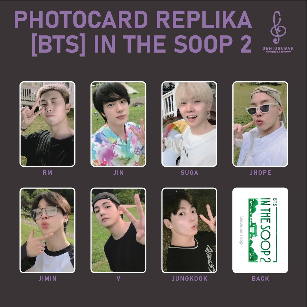 [REPLIKA BTS] PHOTOCARD IN THE SOOP 2 UNOFFICIAL