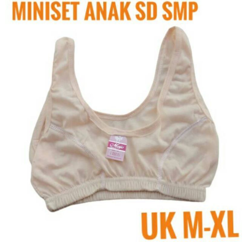 Miniset SD SMP polos bahan katun termurah | miniset meiji miniset rose XL