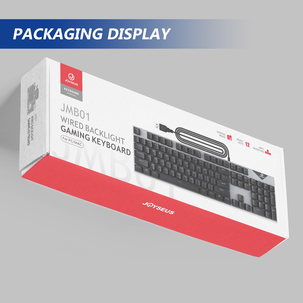 Joyseus Keyboard mechanical komputer Gaming USB Cable RGB Tahan Air - KEY01-6