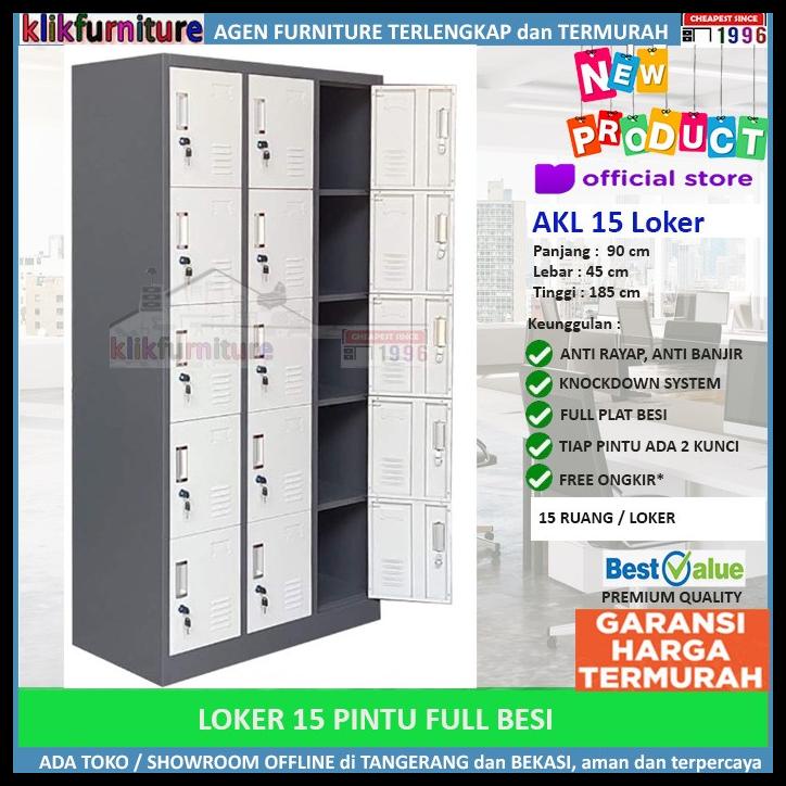 

BEST SELLER !!! LEMARI LOKER LOCKER CABINET BESI 15 PINTU LK15 TERLARIS