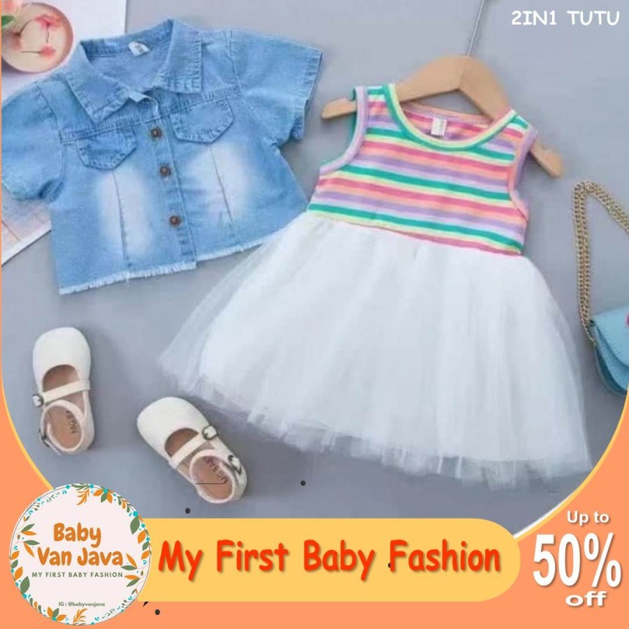 DRESS BAYI TUTU OVERALL KADO ULANG TAHUN LUCU IMPORT ( 1Y-3Y)