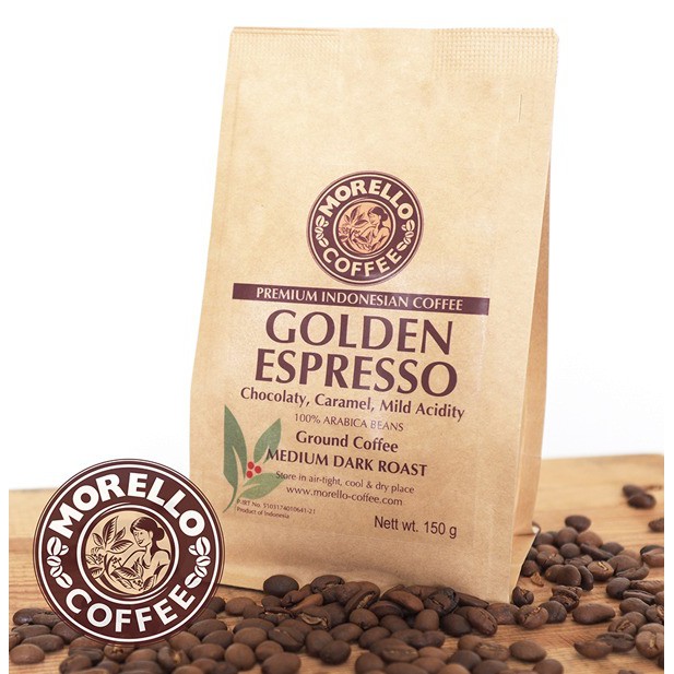 

Morello Coffee Golden Espresso arabica premium kopi bubuk kopi biji