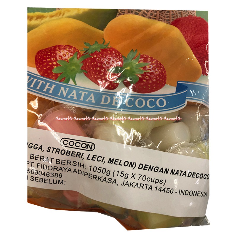 Cocon Mixed Mini Pudding 70pcs With Nata de Coco Puding Kecil Kemasan Cup Agar Kokon Coccon