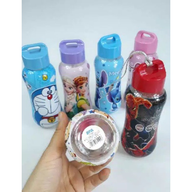 Botol Minum Cilik Model Dot Karakter Ukuran 350ML BPA FREE