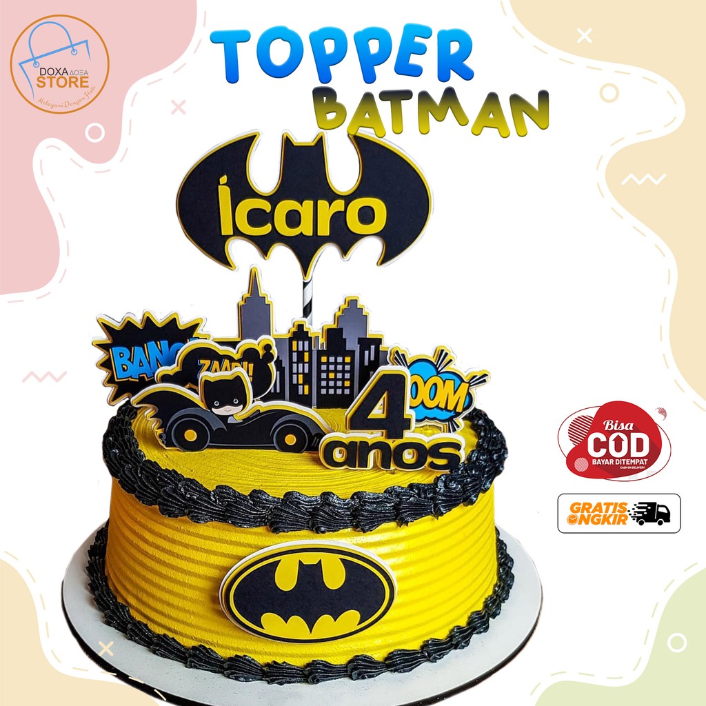 Cake Topper Custom Happy Birthday BATMAN
