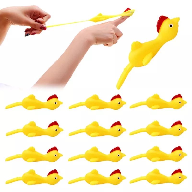 Mainan Ketapel 3 Vent Bentuk Ayam Turki Kecil Bahan Karet Lembut Untuk Dewasa