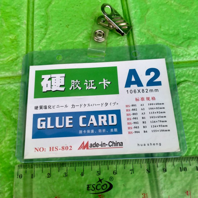 

ID CARD A2 106X82mm 1PAKET NAME TAG DENGAN PENJEPIT GROSIR