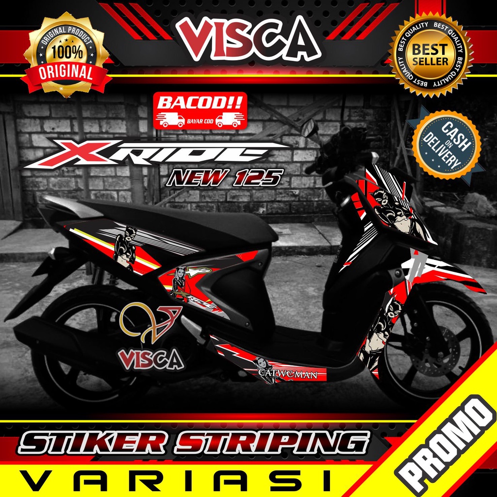 Striping X Ride 125 Stiker Sticker Striping Variasi Yamaha X Ride 125 - Striping Hologram X Ride 125