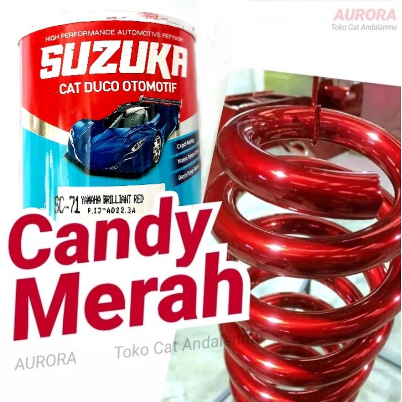 Cat Suzuka SC-71 Yamaha Brilliant Red Merah Gelap Candy Tone Red Merah Cendi Transparan Duco Otomoti