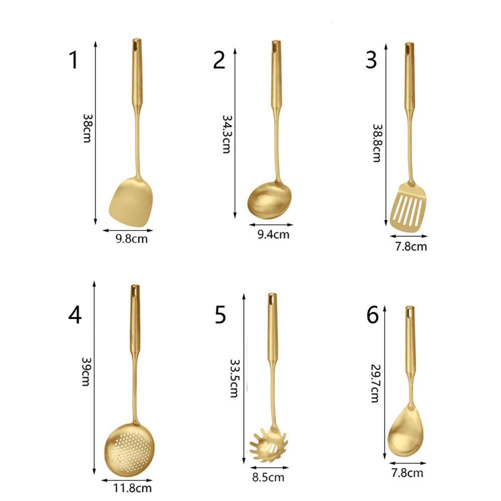 Nickolas1 Soup Ladle Gold Stainless Steel Cookware Saringan Sendok Alat Masak Sendok Nasi Peralatan Dapur Spatula