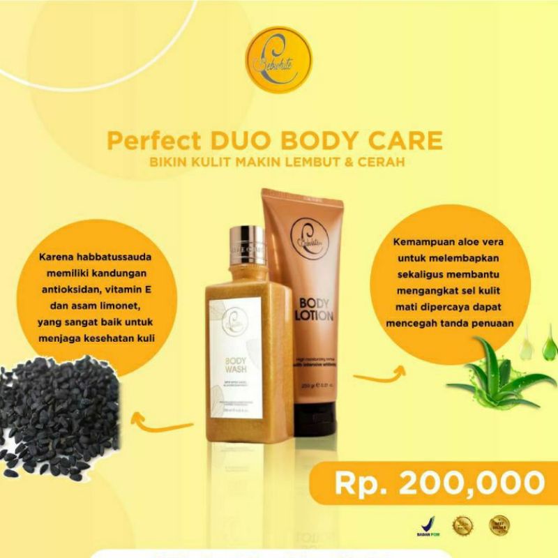 Paket body care lotion bebwhite c bbc original