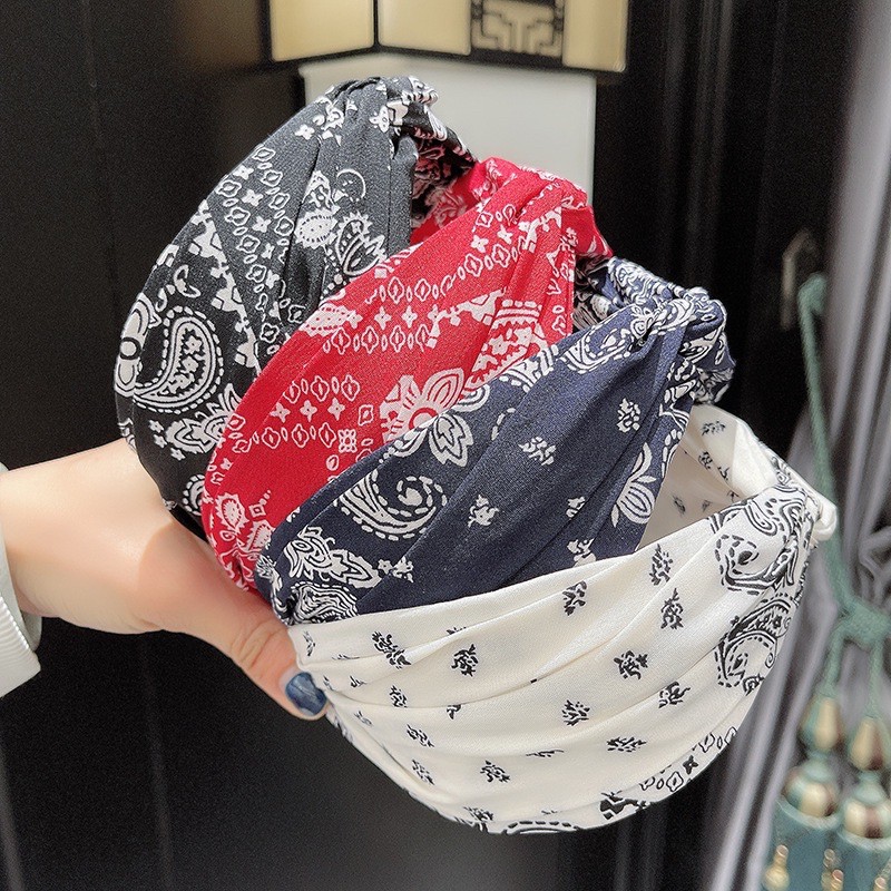 Bando-47 Bendo FASHION/Premium Bandana Simpul Twist Elastis Ala Korea Untuk Wanita Bando