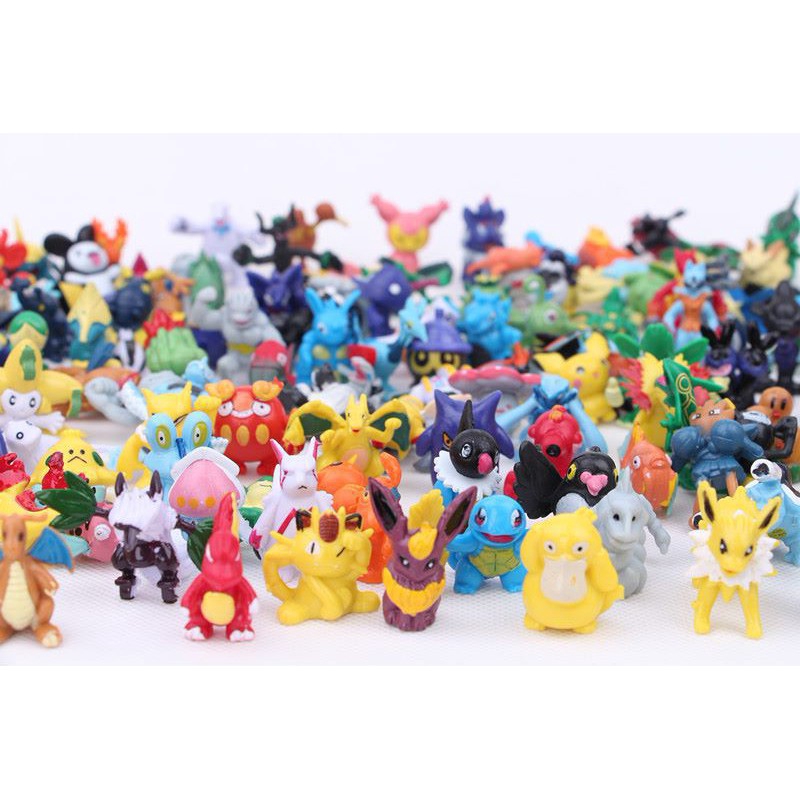 144pcs / 72pcs / 24pcs Action Figure Pokemon Mini Bahan Vinyl Ukuran 3cm Untuk Dekorasi