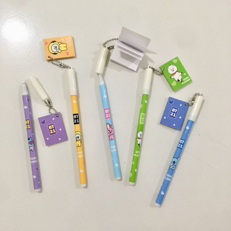 

Pena Pen BTS BT21 KPOP Pulpen Cute Cartoon Ballpoint 12pcs