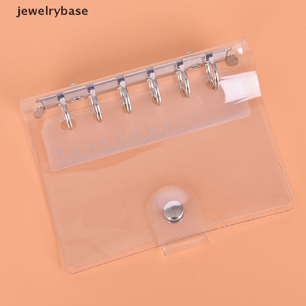 [Base] 1Pc Transparent File Folder A5/A6/A7 Plastic Clip Notebook Loose Ring Binder Boutique