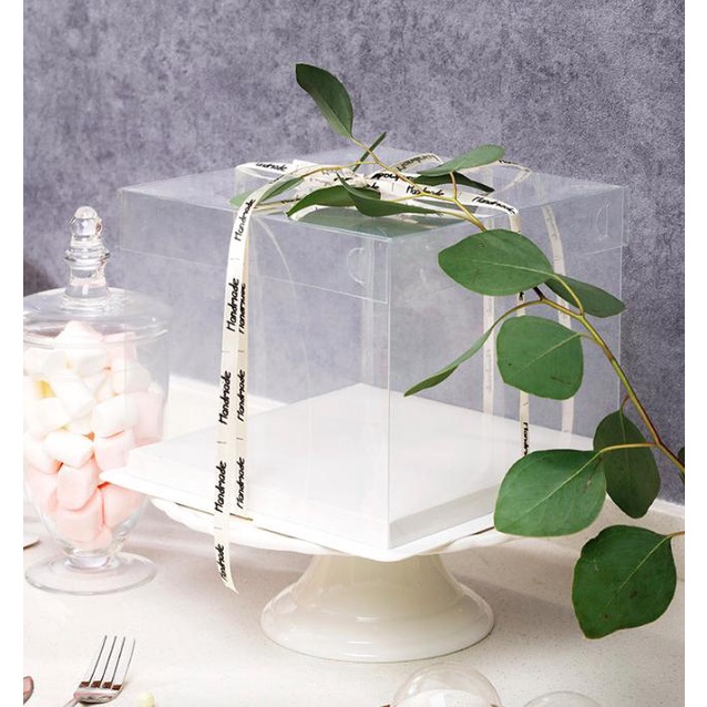 

Produk Terbaik] Kemasan D. 26cm x T. 17.5cm kotak kue bening Cake Box Kotak (1 tier)