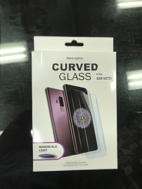 TEMPERED GLASS KACA UV GLUE CURVE SAMSUNG Note 9 s9 s9 plus s10 s10 plus s10 lite Nano scale light