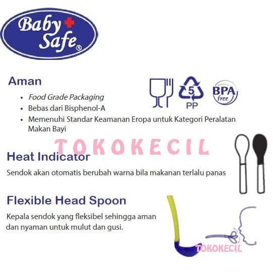 Baby Safe Sendok Bayi Sensor Panas Flexy Heat Indicator Spoon Flexible