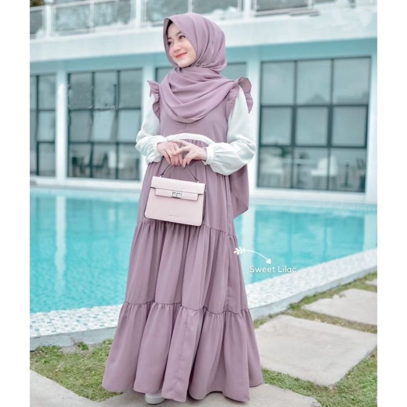 HANIFA DRESS maxy terbaru ,gamis remaja dewasa ,ootd kekinian ,fashion muslim